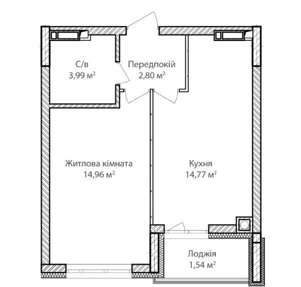 Продаю продуману 1-к квартиру в готовому 17 будинку ЖК Синергія Сіті