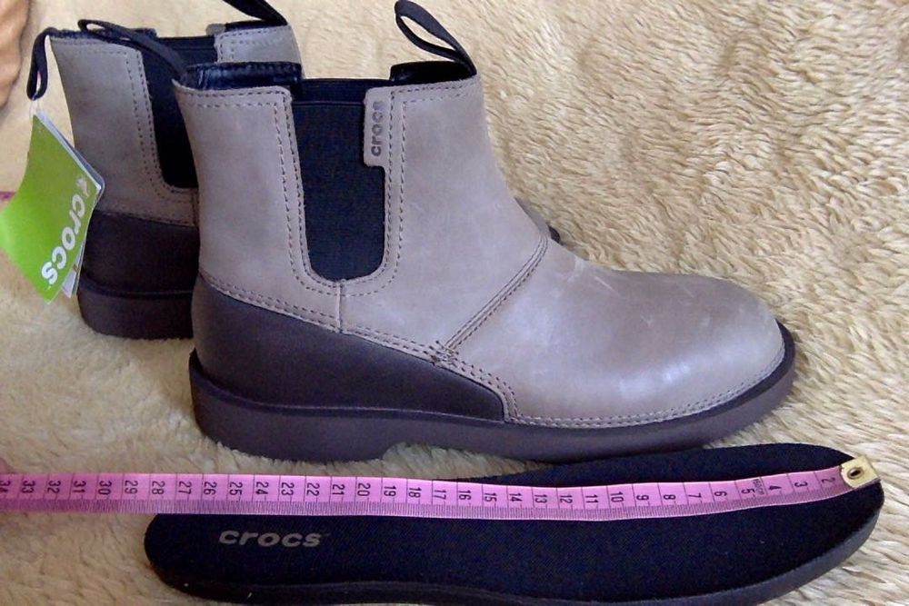 Sztyblety botki męskie skóra 42 Crocs M 9 wkładka ok.27,5 cm. nowe