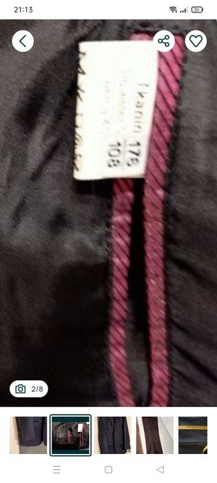 Grafitowy garnitur męski.