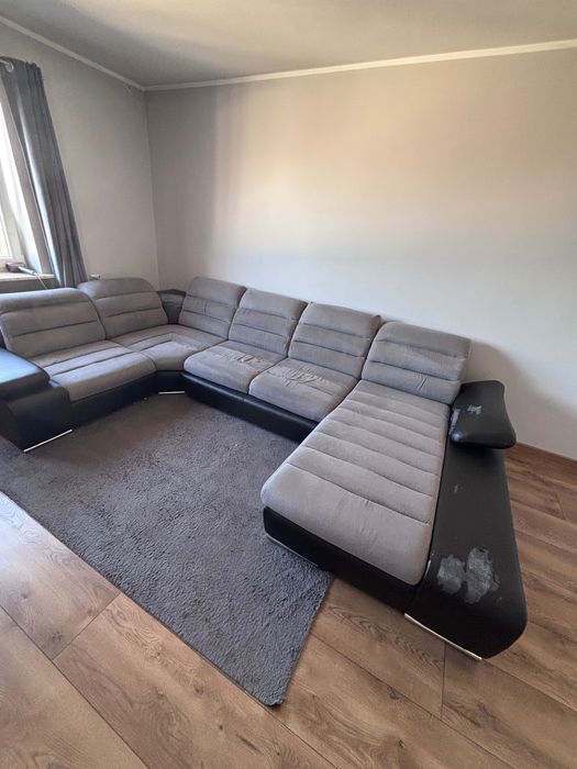 Szary duży narożnik