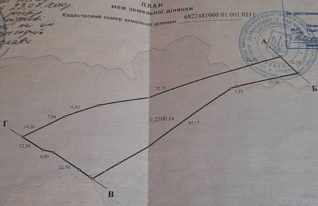 Продам земельну ділянку в селі Голосків