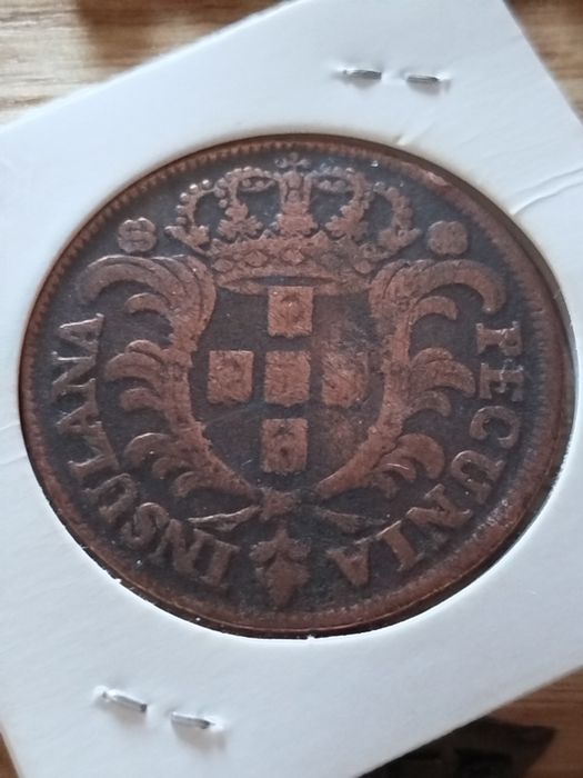Moeda de 10 Reis 1750 Rei D José I em Cobre Monarquia