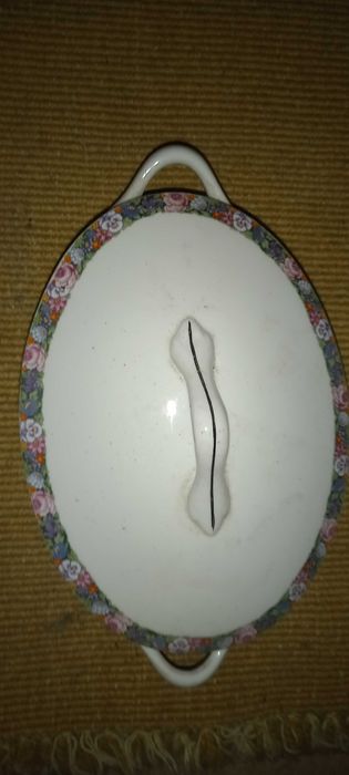 Conjunto Antigo Vista Alegre (Anos 20/40) – 3 Peças Porcelana Rara