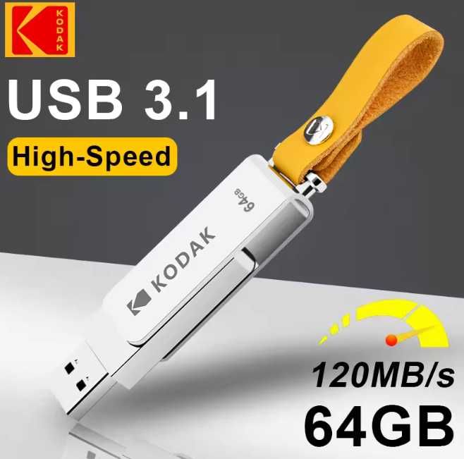 Флешка KODAK K133 USB 3.1 64 GB, 128 GB металева нова