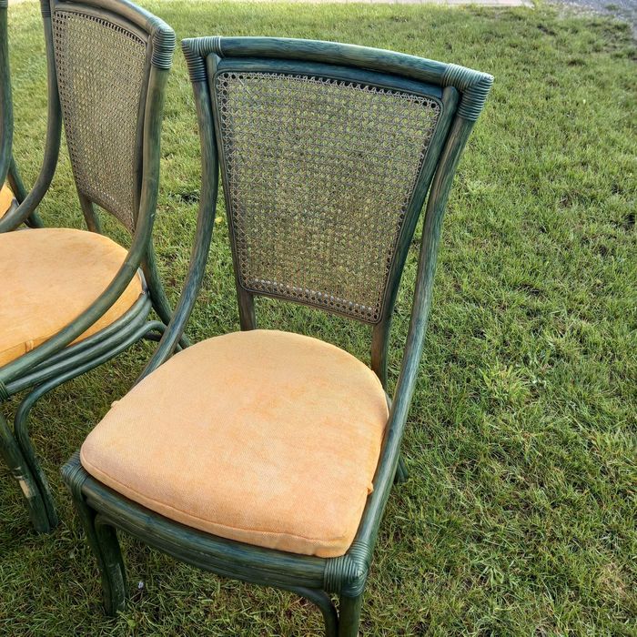 Krzesła drewniane ratanowe plecionka wiedeńska