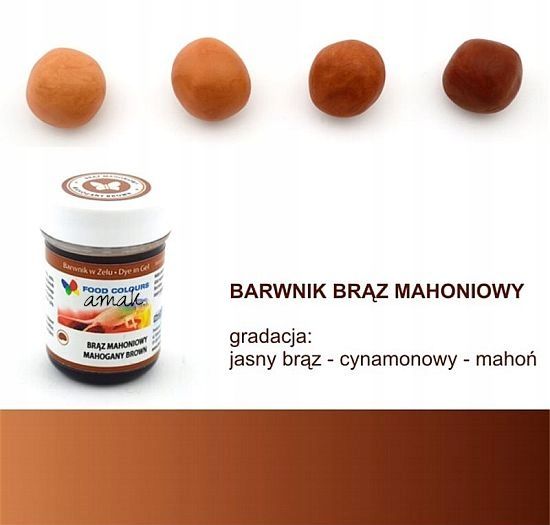 Barwnik Spożywczy W Żelu - 35G - Brąz Mahoniowy