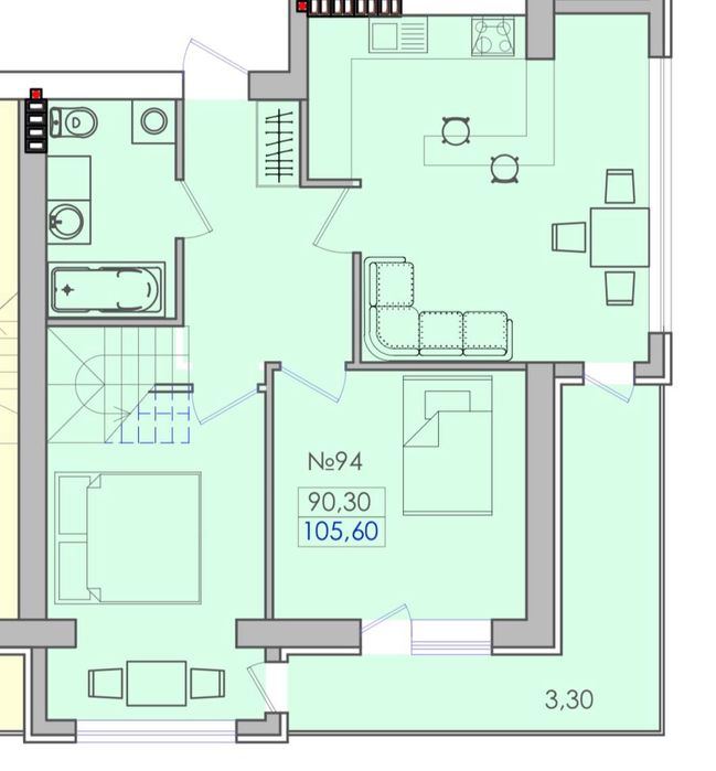 Пентхаус 140 м² з видом на море | Smart House, Південне