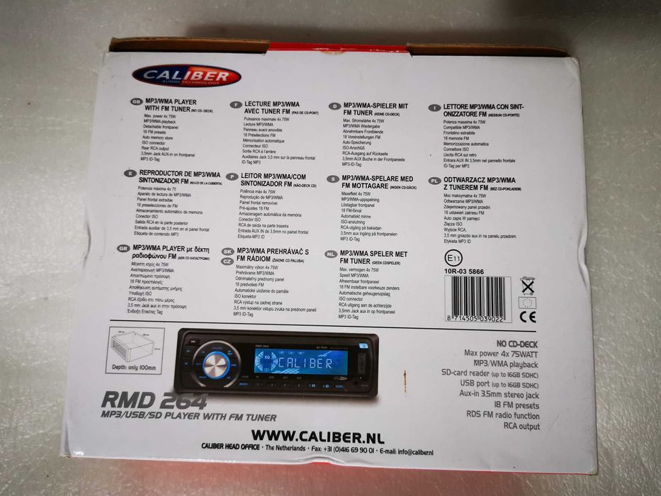 Auto rádio com USB e AuxIN nunca utilizado