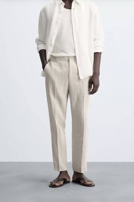 Штани, брюки льняні Zara