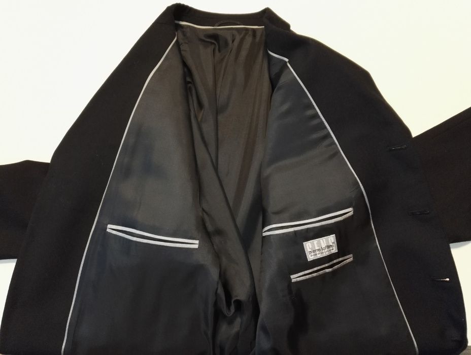 elegancka czarna marynarka pierre laffitte 413 sacco 026/s42 182/92
