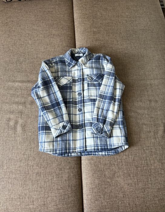 Biało-niebieska kurtka koszulowa, Reserved