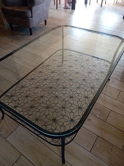 Ława szkielet metalowy z szybą  Ikea