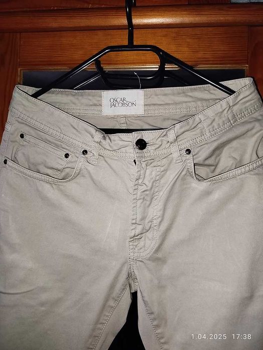 Spodnie Oscar Jacobsen,rozm31/32, jasny beż.