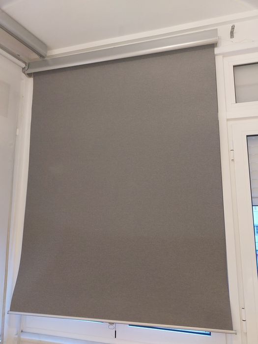 2 Estore de correr opaco, cinz clr, 100x195 cm