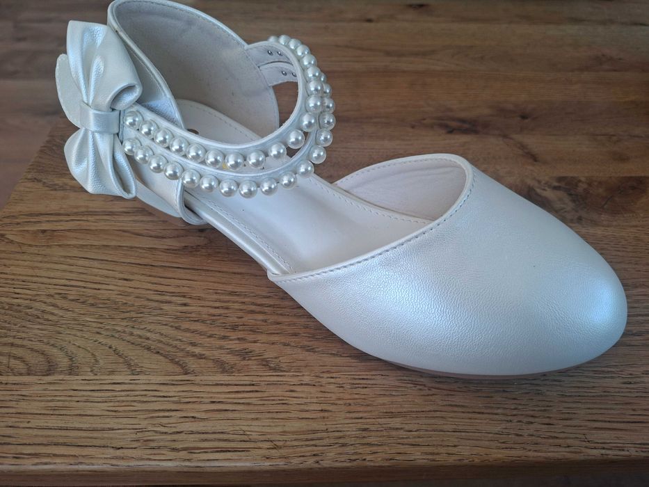 NOWE! Buty komunijne ślubne białe 37-38