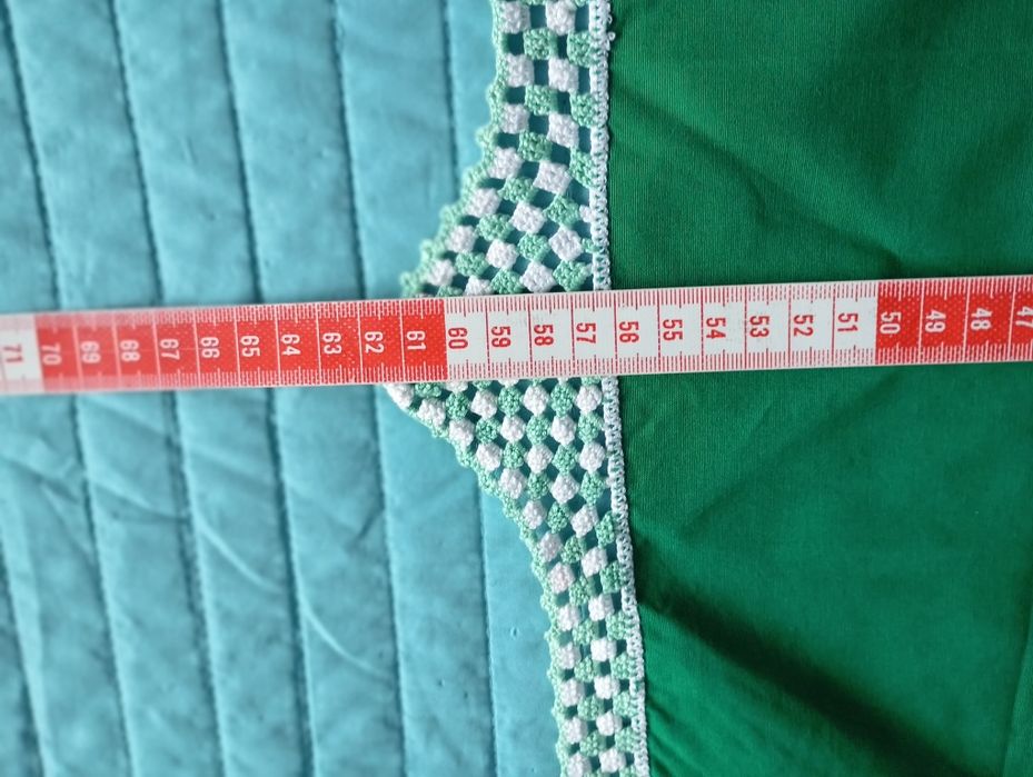 Pano com rebordo em crochê