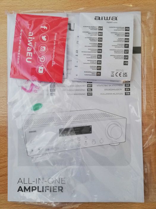 Amplificador Aiwa AMU 120BT semi-novo com garantia - OPORTUNIDADE