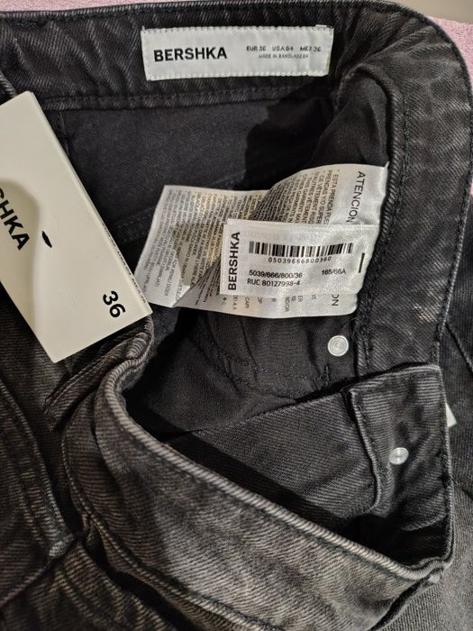 Spodnie jeansowe czarne,Bershka,r.S
