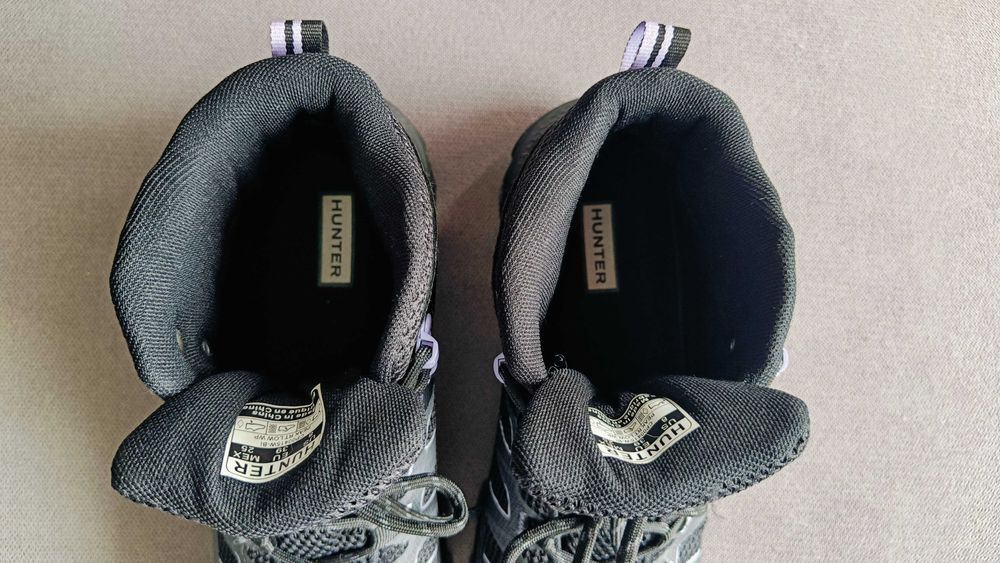 Czarne buty trekkingowe Hunter Peak Revive RT MidWP górskie