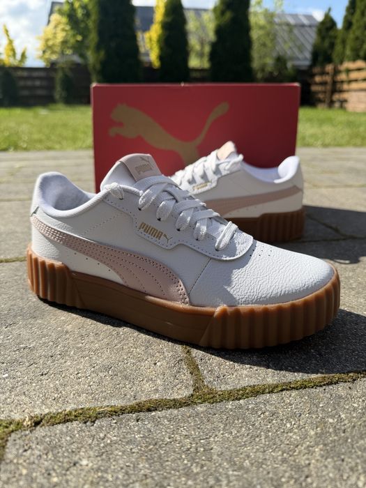 Puma Carina 3.0 Platform sneakersy damskie 36 białe różowe skórzane