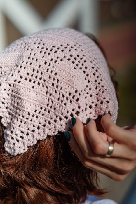 Літня в′язана бандана хустина