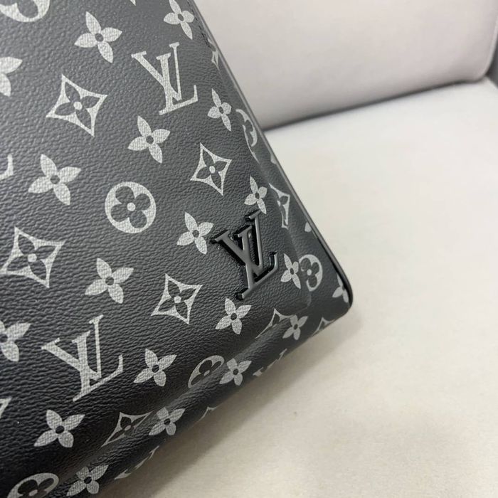 Рюкзак Louis Vuitton мужской черный кожаный monogram оригинал