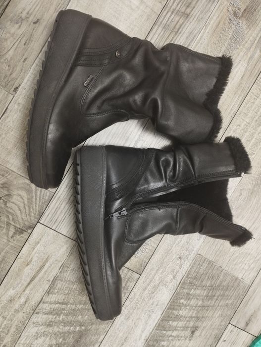 Чоботи, теплі, зимові, жіночі сапожки з натуральної шкіри 37 розмір
