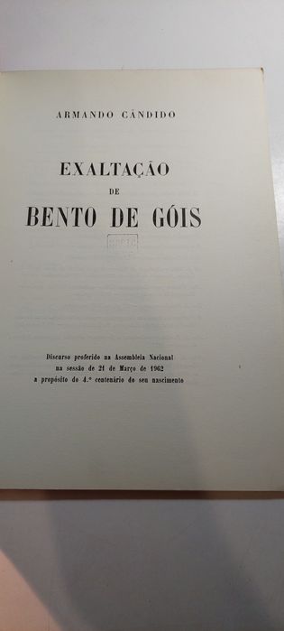 Exaltação de Bento de Góis - Armando Cândido (Assinado pelo autor)