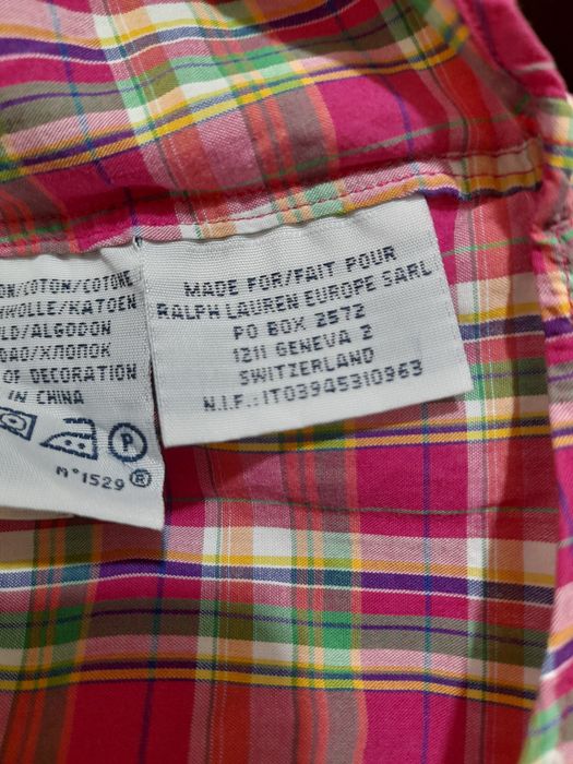 Чоловіча сорочка Polo Ralph Lauren Custom Fit у яскраво-рожеву клітинку р. XXL
