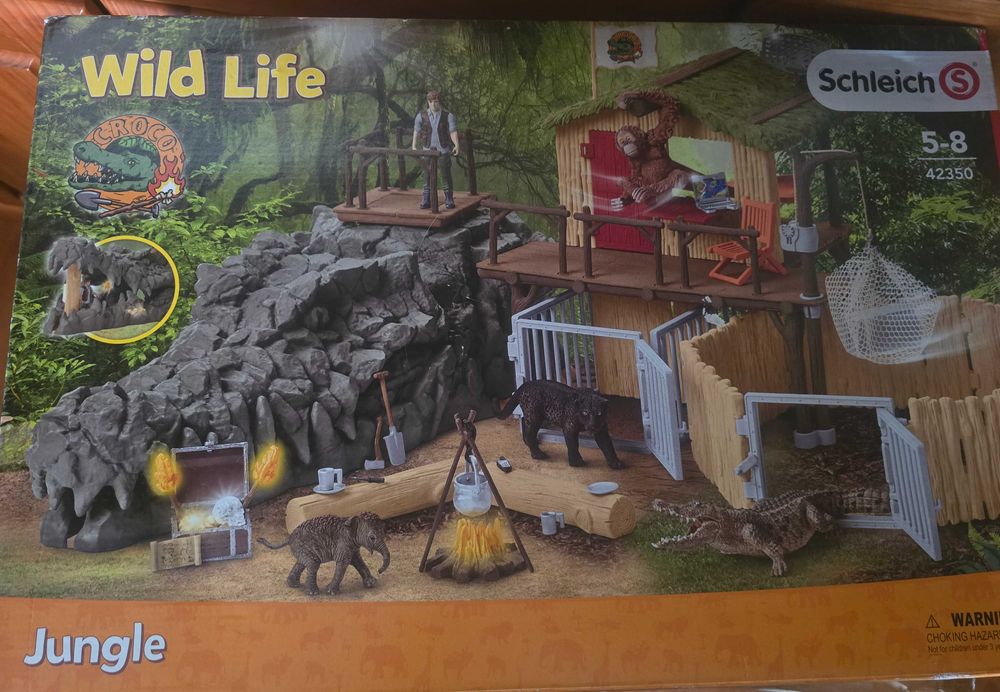 Schleich- Estação de pesquisa selva croco