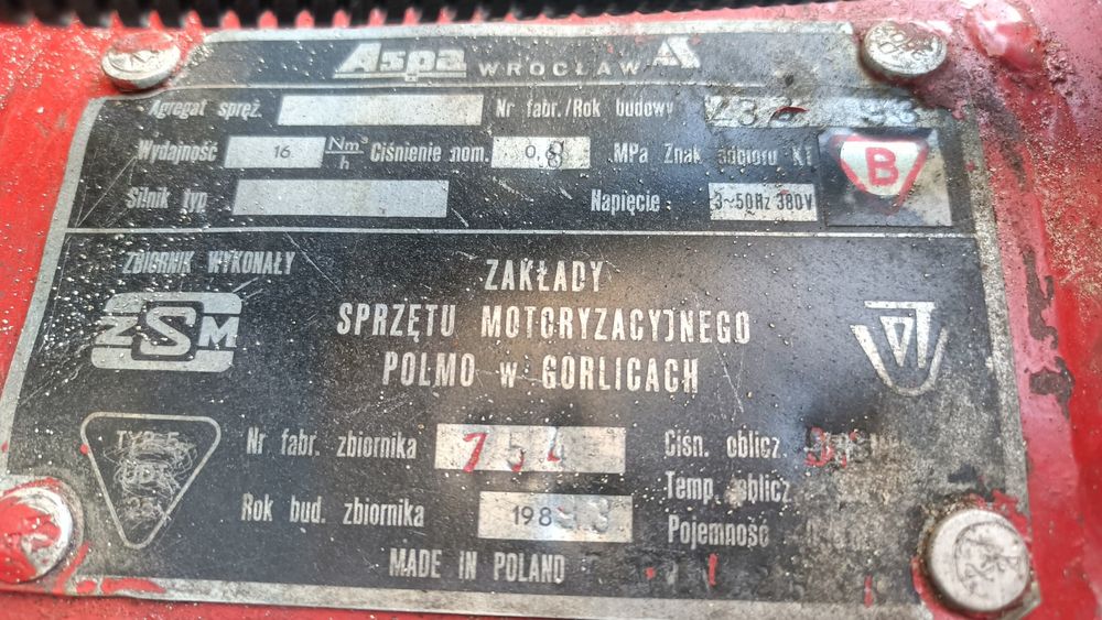 Kompresor 3 tłokowy sprężarka Aspa 3jw60 po remoncie 180l wan pomet