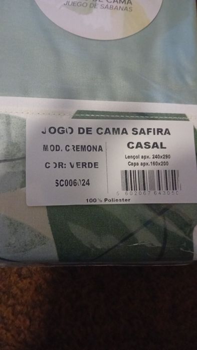 Jogo de lençóis de cama casal