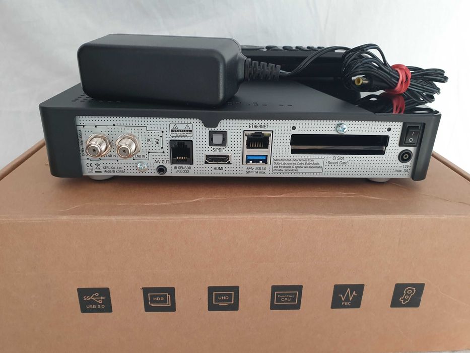 VU+ Uno 4K dekoder satelitarny 2x DVB-S2 FBC multistream.
