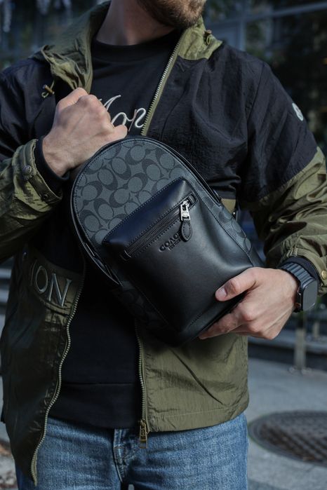 Чоловіча сумка Coach мужская сумка слинг барсетка мессенджер клатч
