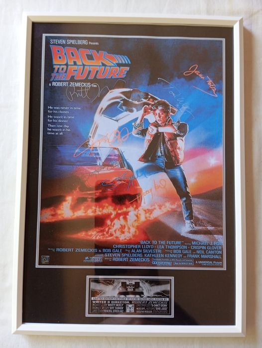 Moldura Filme Back To The Future com Autógrafos (A4)