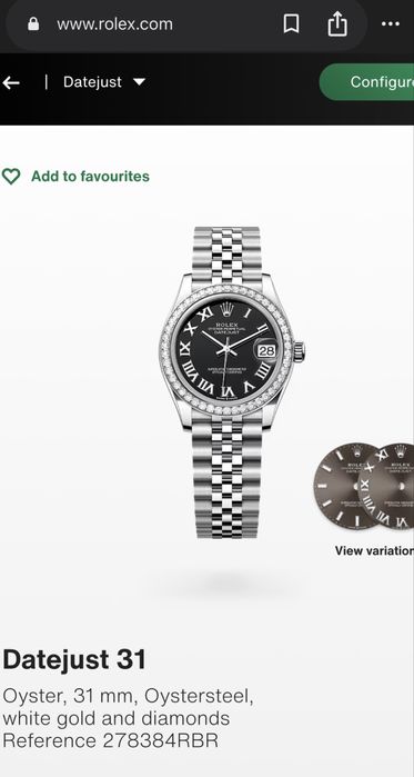 Брендовий жіночий годинник Rolex Datejust 31 mm