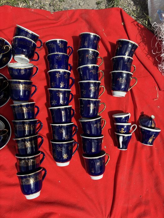 Чашки кобальт 220 і 380 мл посуда ссср посуд сервіз довбиш баранівка