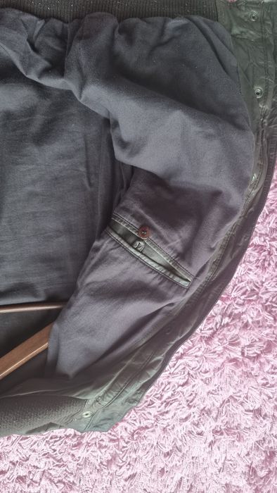 Casaco em pele genuina castanho THROTTLEMAN