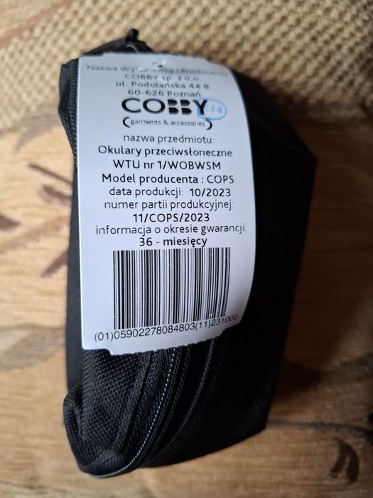 Okulary wojskowe Cobby nowe.