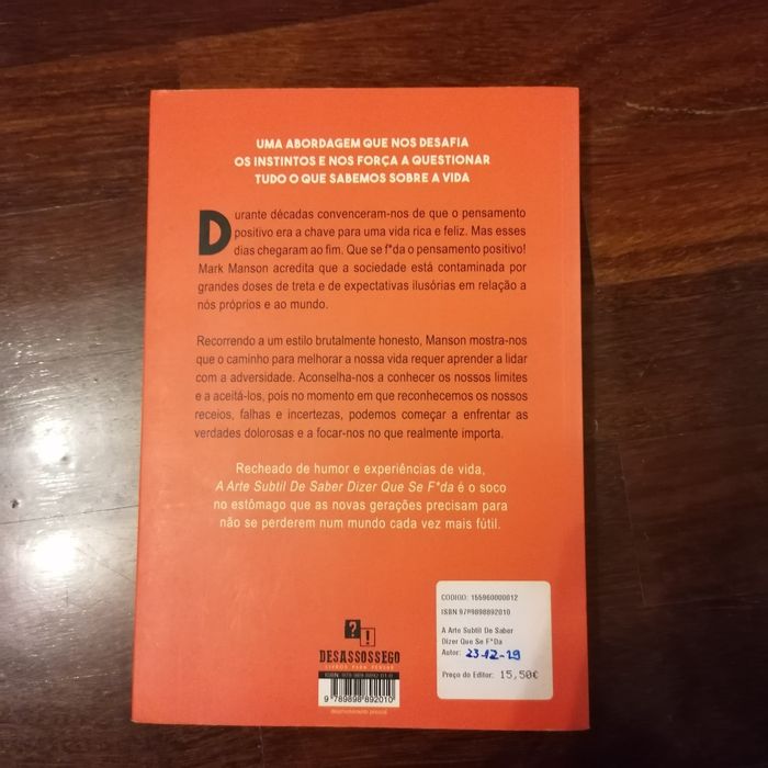 Livro - A arte Subtil de saber dizer que se f*da