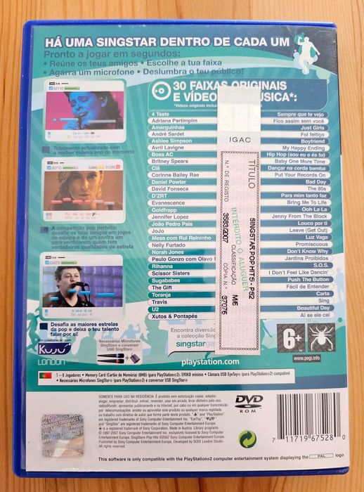 5 jogos Singstar e Sing it