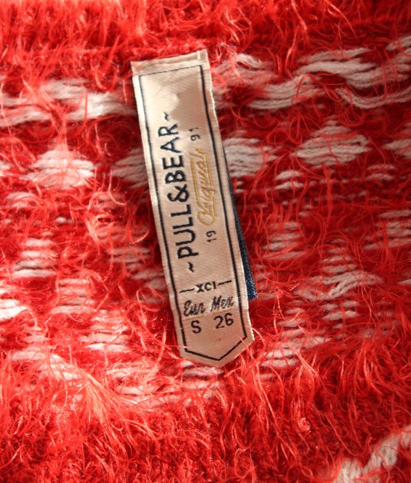 Biało-czerwony sweter Pull&Bear S/36/8