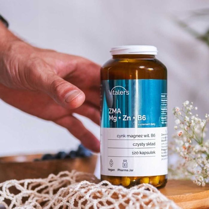 Vitaler's ZMA MG + ZN + B6. Магній цинк вітамін B6, 120 капсул