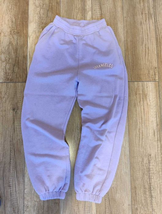 Spodnie Zara dresowe fioletowe r.S 36