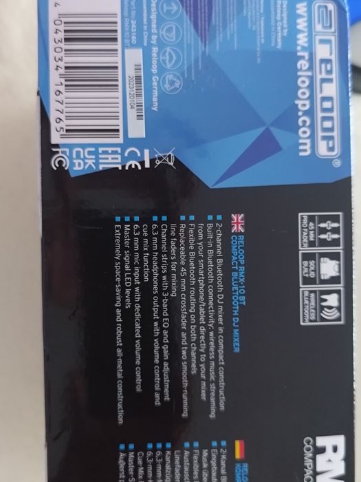 Mesa mistura Reloop RMX 10BT