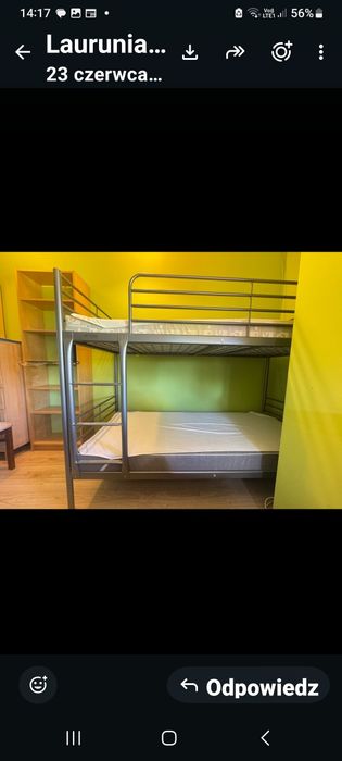 Łóżko piętrowe IKEA SVARTA materace sprężynowe gratis