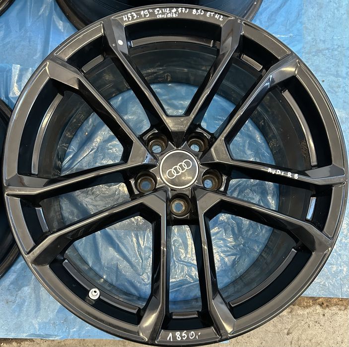 453 Felgi Aluminiowe Oryginał AUDI R 8 R 19 5x112 Czarne Czujniki