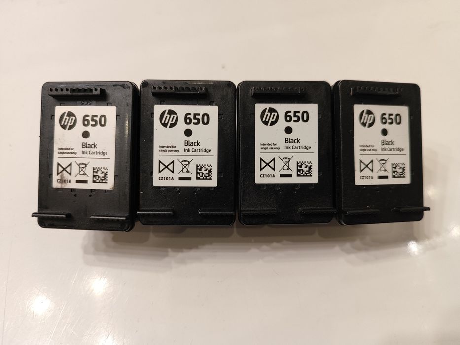 Oryginalne kartridże HP 650 czarne, puste