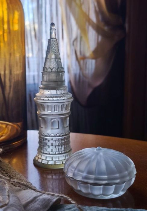 Шкатулка скринька пудреница старинное стекло подарок винтаж декор дом