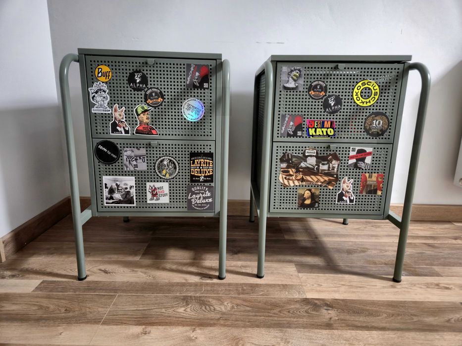 2 metalowe szafki barber – komplet